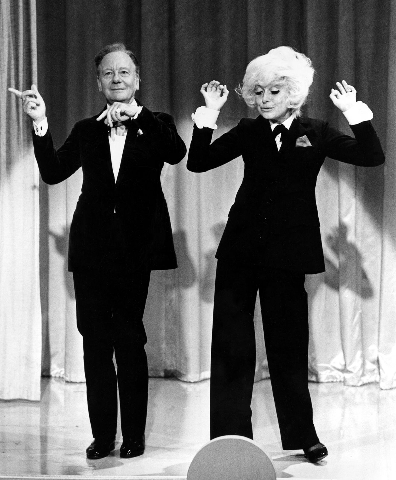 Gielgud and Channing, 1970